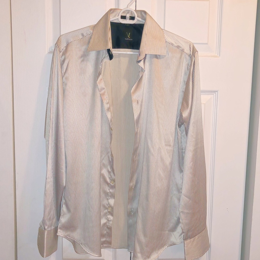 Shiny white dress shirt